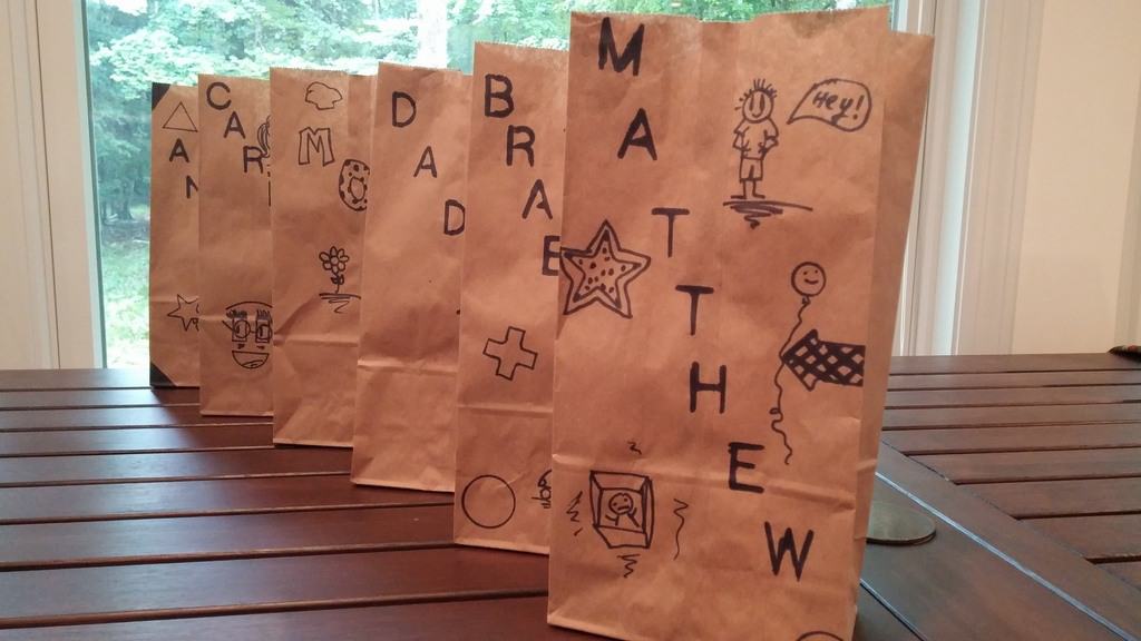 Our bags of encouragement