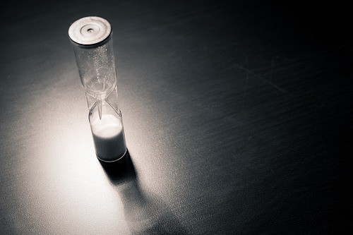 sand timer - out of time, too late
