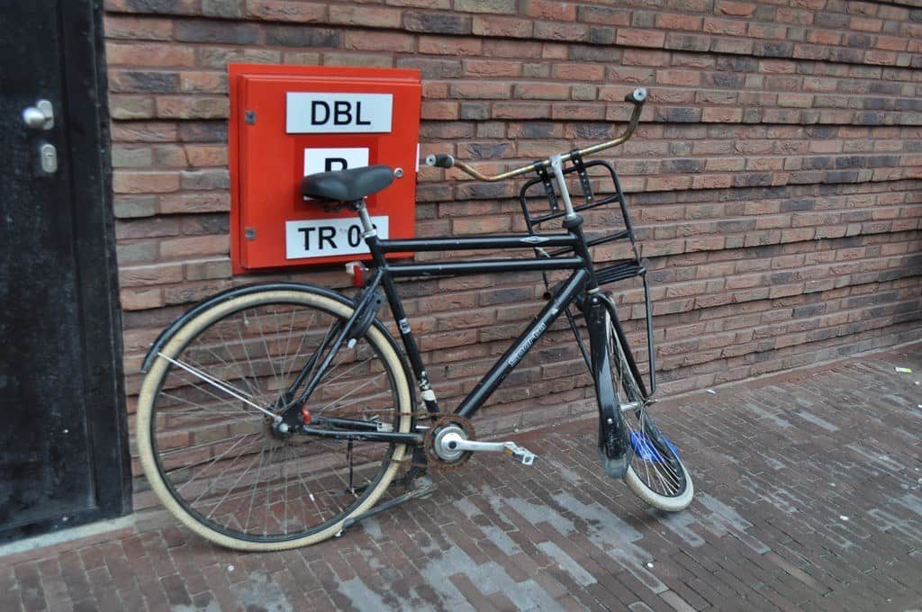 bike falls apart - flat tire