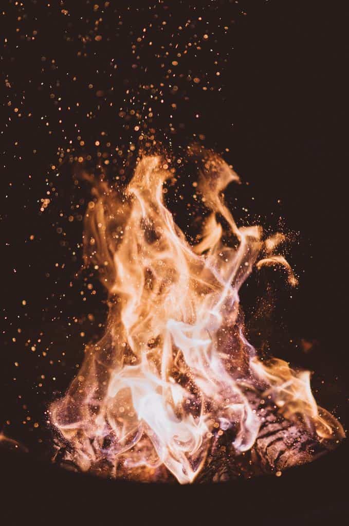 blazing fire