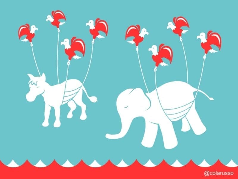 political symbols - elephant & donkey