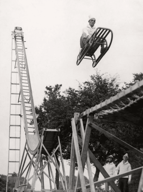 old school ski jump